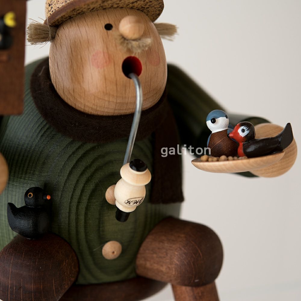 煙出し人形 KWO太っちょ小鳥好き 座り 21570