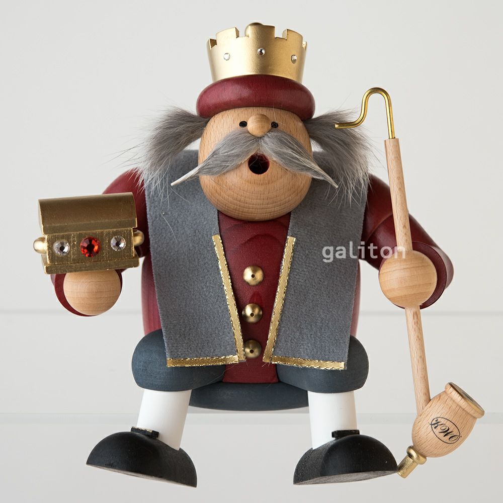 煙出し人形 KWO太っちょ賢者カスパール 赤 座り 21655