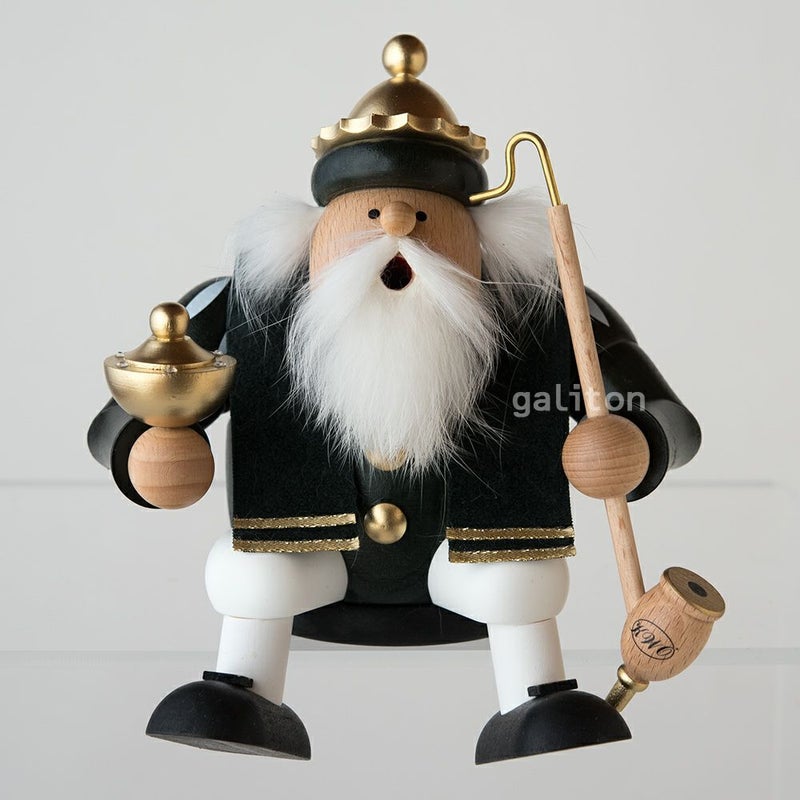 煙出し人形 KWO太っちょ賢者バルタザール 緑 座り 21657