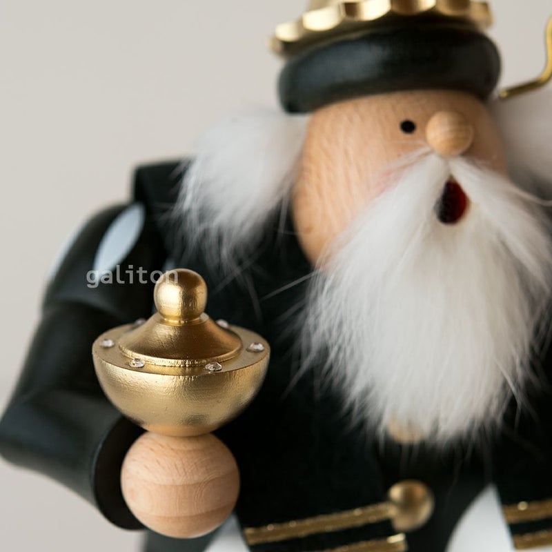 煙出し人形 KWO太っちょ賢者バルタザール 緑 座り 21657