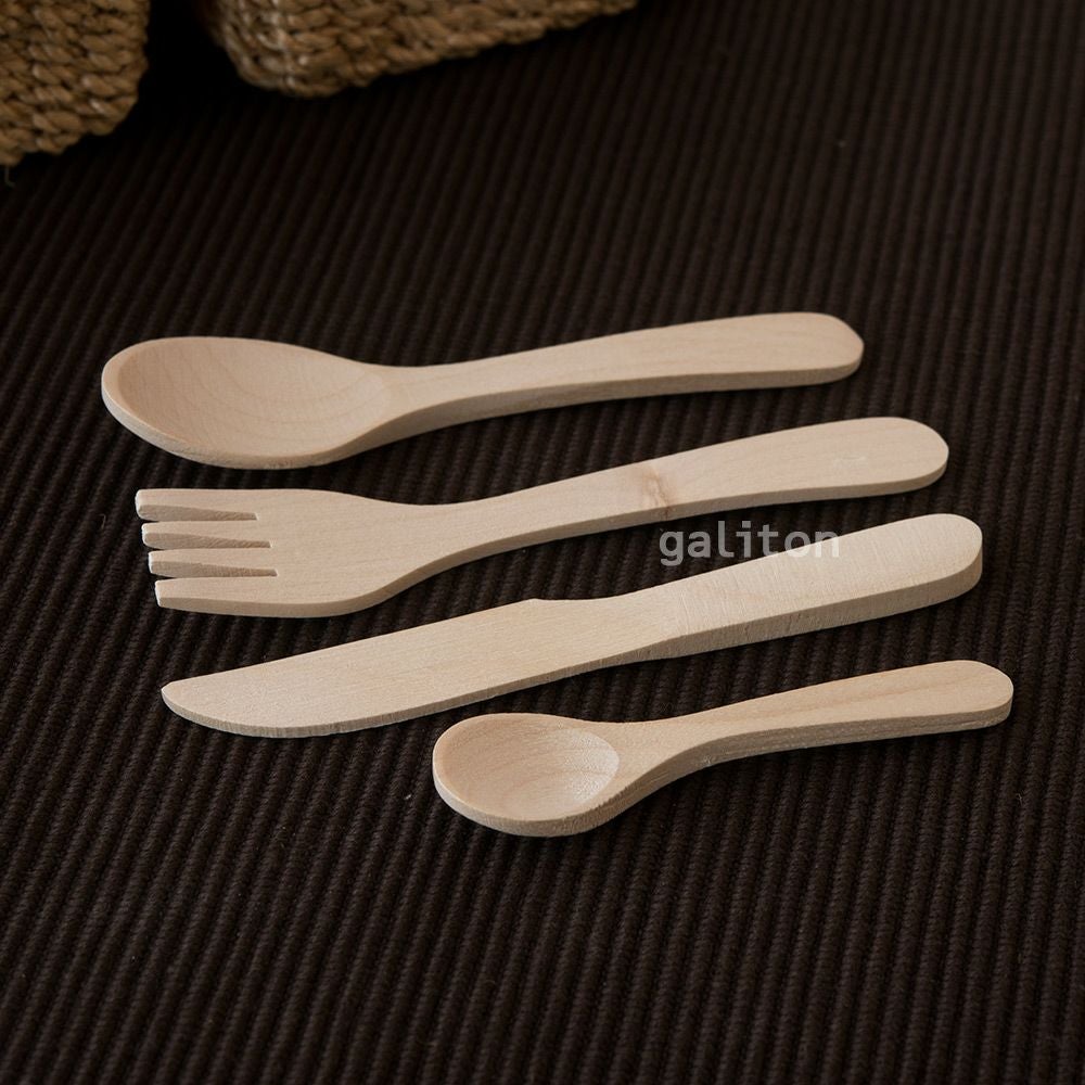 エリツィ Erzi 木のカトラリー4点セット