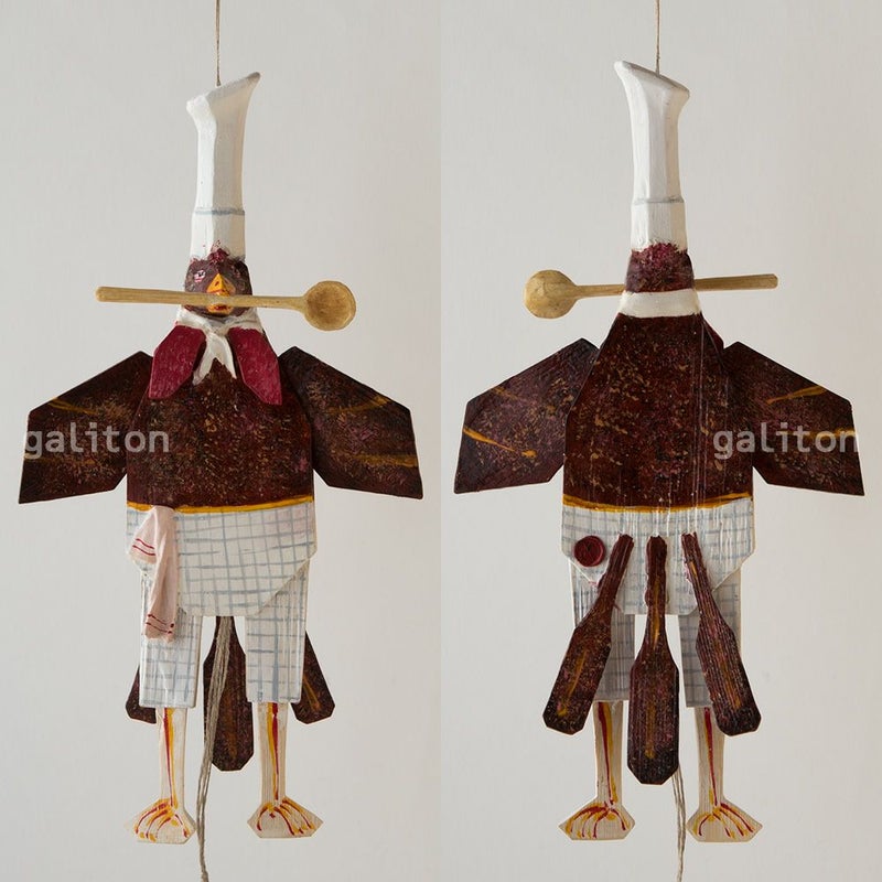 Oberammergauer Schnuerlkasperl なたのハンペルマン にわとりコック