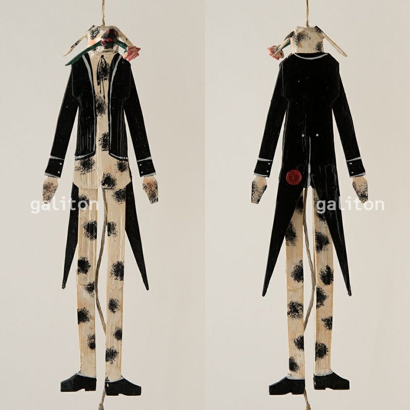 Oberammergauer Schnuerlkasperl なたのハンペルマン 犬とバラ