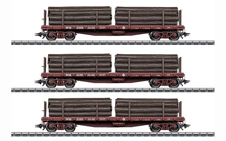 maerklin/メルクリン 45600 フラット貨車3両セット US WM